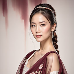 AI Lunar New Year headshot with qipao
